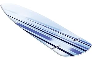Leifheit Bügelbrettbezug Air Active M Blue, speziell für Leifheit Air Active Bügeltische, ideal für Dampfstationen, ideale Hitzeverteilung durch Perforation, Spannbezug mit Schnurzug und Spannclip