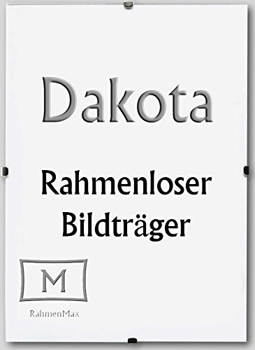 Dakota Rahmenloser Bildhalter Cliprahmen 80 x 90 cm mit 2 mm Antireflex Acrylglas und Paket-Sonderpreisen