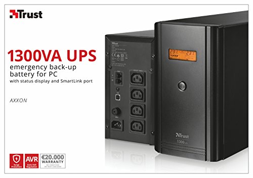 Trust Axxon 1300 VA Unterbrechungsfeie Stromversorgung mit LCD-Display schwarz - 6