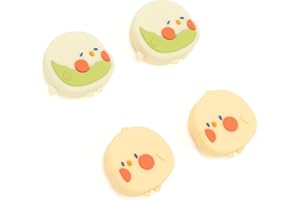 DLseego Cute Thumb Grips Caps Compatible avec la Switch/Switch Lite Joycon, 4PCS Manette Analogique en Silicone Souple pour Contrôleur Switch OLED,Jaune‖