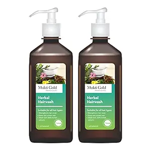 Jeevanras Axiom Mukti Gold Hair Herbal Wash 500 Ml (PACk Of 2) With Dispenser