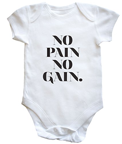 HippoWarehouse NO PAIN NO GAIN baby vest boys girls