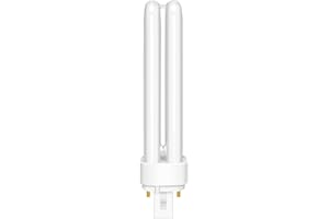 LIUYIFE 18W Compact Fluorescent Lamp 2-Pin, G24d-2 Warm White 2700K, 1200LM, 2U Double Turn Tube Energy Saving Lamp, 240V PLC 840 CFL Lamp, Non-Dimmable, Suitable for Corridor, Bathroom, Bedroom, 1 Pack