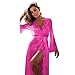 Produktbild Sexy Dessous Damen, ALISIAM Bezaubernde Babydoll Nachtwäsche (S-XL) Große Pyjamas Spitzenmantel + G-String Wimpern Spitzen Nachthemd (S, Pink)