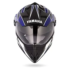 Yamaha YR8 Polycarbonate Full Face Helmet (Blue, L)