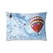 Produktbild Vintage Colorful Hot Air Ballon Rechteck Sofa Home dekorativer Überwurf-Kissenbezug Baumwolle Polyester Twin Seite Druck 50,8 x 76,2 cm
