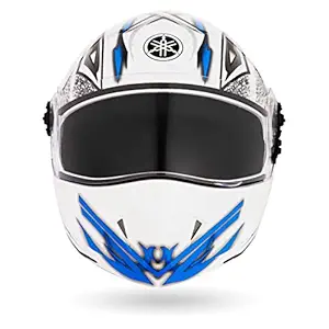 Yamaha YR5 Full Face Helmet (White & Blue, Size L) Y6AYR5WB0L16