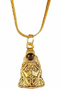 Kriwin Unisex Adult Alloy Metal Hanuman Chalisa Yantra Locket with Chain (Golden)