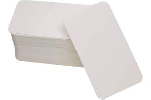 MIETONG 150 Pcs Blank Kraft Cards - 9 x 5.4cm Message Card Word Card Business Cards Gift Tags Paper Cards Doodle Hand-Drawn Note Cards for School, Home,Office Supply (White)