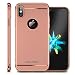 Produktbild iPhone X Hülle, 3 in 1 Ablösbar Ultra Dünne Slim Hybride Rüstung harte Stoßfest Handyhülle 360 Grad Rundum Schutz Electroplate Bumper Anti-Rutsch Schutzhülle Abdeckung für Apple iPhone X rose gold
