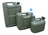  BIDÓN VERDE OLIVA 5L Depósito de agua Cartucho de combustible - con grifo desagote de agua