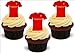 Produktbild Liverpool FC Fußballhemden - 12 essbare hochwertige stehende Waffeln Karte Kuchen Toppers Dekorationen, Liverpool FC Football Shirts - 12 Edible Stand Up Premium Wafer Card Cake Toppers Decorations