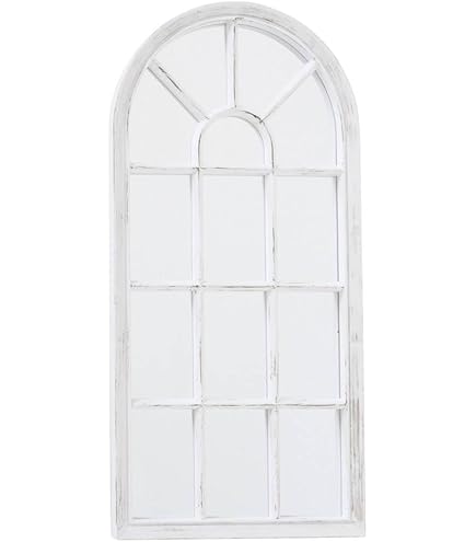 Stalen Kerkraam Muurspiegel met Steen Effect - H105cm x B56cm € 99,99