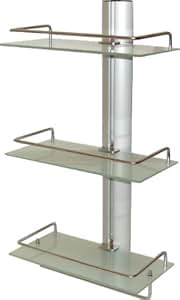 D&S Vertriebs GmbH Badregal Wandregal Regal für Bad aus Aluminium mit 3