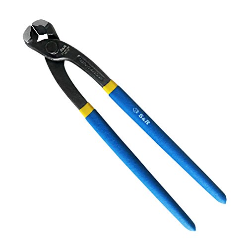 S&R Kneifzange 280 mm Monierzange Flechterzange aus hochwertigem Chrom-Vanadium Stahl beschichtete Griffe - 3