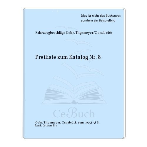 Preiliste Zum Katalog Nr 8 - 