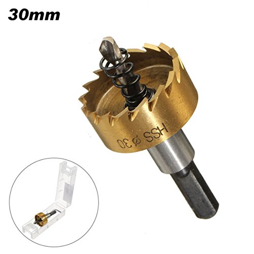 Welinks Bohrer Lochsäge-Set, 5 x HSS Hartmetall Spitze Lochsäge Zahn Cutter Bohrer Bit Lochsäge Kit Edelstahl High Speed Stahl Metall Legierung - 4