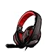 Produktbild KKmoon Ovann X 2 Gaming Kopfhörer Professionellen Ohrhörer Esport Stereo-Bass Headset über Ohr 3,5 mm Kabel mit Mikrofon für PC(Schwarz&Rot)