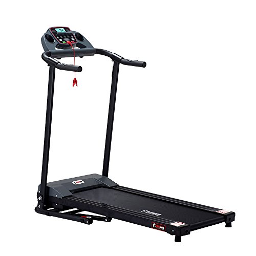 Pfingstangebot bis 05.06.2017! Fitifito 510A Laufband 3PS 12km/h mit LCD Bildschirm, 6 Zonen Dämpfungssystem, 25 Trainingsprogrammen – Klappbar, Schwarz - 2