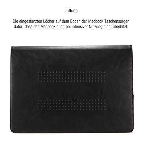 Original Urcover® Jison Mac-Book Tasche für Ihr 13 Zoll Macbook Air Retina Etui Schutz Hülle Tasche Aktentasche Case Cover Sleeve[DEUTSCHER FACHHANDEL] schwarz - 8