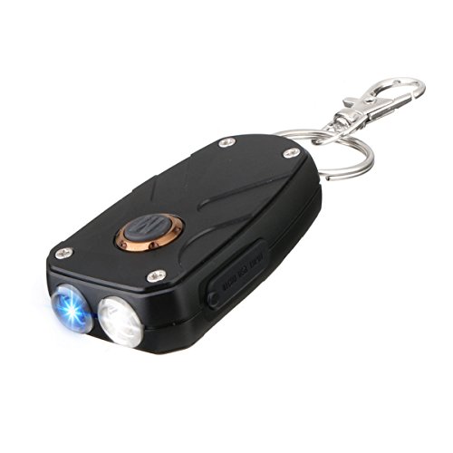 Schlüsselanhänger Taschenlampe,SGODDE Tragbare LED-Taschenlampe Lampe mit Schlüsselring schwarz