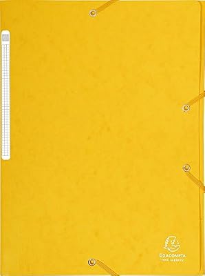 EXACOMPTA Chemise à élastiques Maxi capacity carte lustrée 425gm² Nature Future A4 Jaune