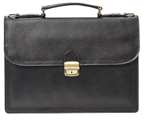 Businesstasche Gusti Leder studio  Neil  Laptoptasche Umh  ngetasche Messenger College Vintage Schwarz 2B1-94-3