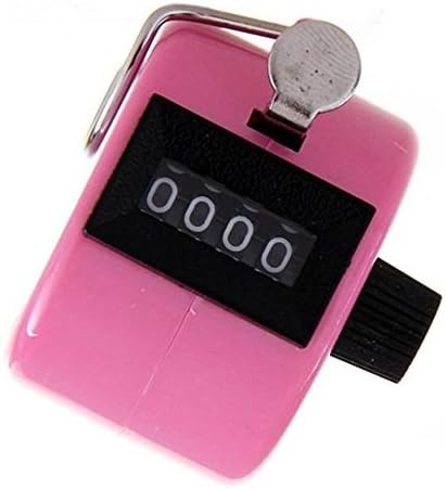 Pink Multipurpose One-Hand Counter 4 Digits Tally Counter