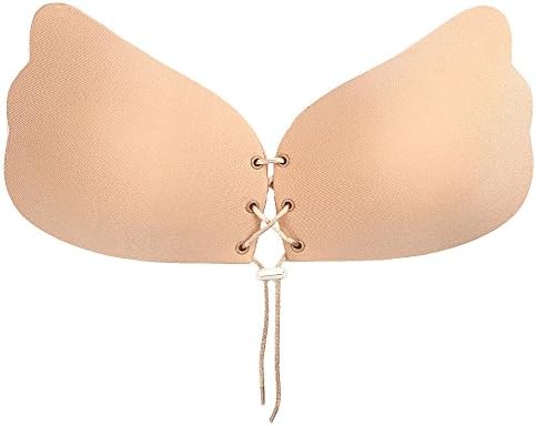 Women Ladies Reusable Invisible Magic Strapless Bra Self Adhesive Push Up with Drawstring Backless Silicone Bras