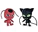Produktbild Miraculous, Geschichten von Ladybug und Cat Noir - Pack 2 plüsch Tikky und Plagg 7"/19cm Qualität super Soft