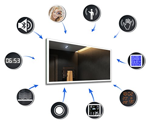 Design Badspiegel mit LED Beleuchtung Wandspiegel Badezimmerspiegel nach Maß - 5