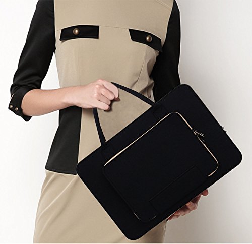 14 Zoll Laptop Schutzh  lle Filz Tasche H  lle Sleeve Case Laptoptasche Notebooktasche Schwarz