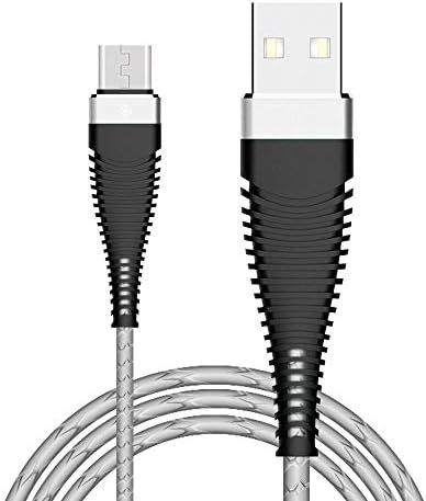Galaxy SuperStore Micro USB Strong Reinforced Data Cable Leather 1 Metre Fast Charging Sync Transferring Lead for XTouch A2 Plus 5.5" / R3 6" - White