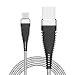 Produktbild Micro USB Ladekabel übertragen Starkes Leder Kabel 1M für ZTE Tempo X / V870 / Voyage 4 / 4s / Warp 7 / ZFive 2 4G / L 4G / ZMax Champ / ZMax Grand 4G / Sonata 3 / Atrium / Maven 2 - Weiß