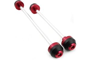 ROCKMUTE Cursore telaio protezione crash compatibile con S1000RR S1000R S1000XR F900R F900XR F800R 2009-2022, asse ruota anteriore e posteriore, forcella, braccio oscillante, alluminio CNC (rosso, S1000XR