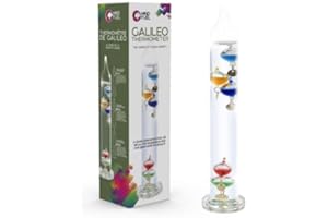 Galileo Thermometer 28cm Tall Freestanding Indoor Decorative 18-26 Celsius Scientific Gift in Premier Life Store Box