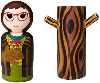 Bif Bang Pow! BBP30803 zzCOULD NOT FIND Twin Peaks Lady and Log Pin Mate Wooden Figure Set of 2