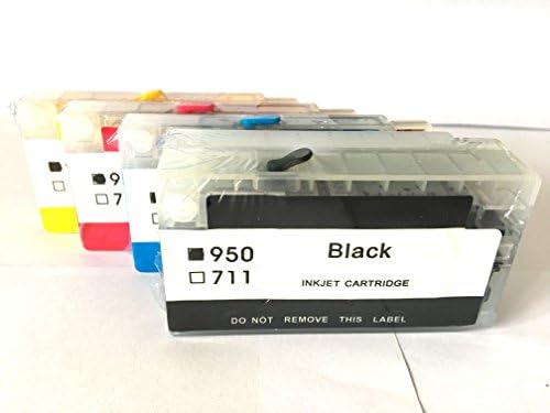 HEMEI@ 1set Refillable Ink Cartridge Replace For HP950 HP951, Works with Hp Officejet Pro 8100 Pro 8600 N911 Pro 8610 8620 8630 8640 8660 8615 8625 Pro 251DW 276DW Printers