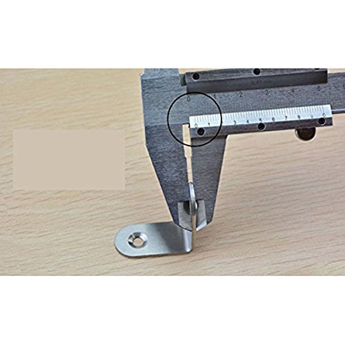 UEETEK 20 Stück Edelstahl 90 Grad Winkelverbinder Winkel Bracket , 25mm * 25mm * 16mm - 6