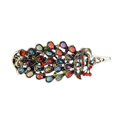 Retro Stil Strass Haarschmuck Pfau Phoenix Haarspange - 5