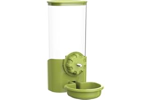 KASSIVA Rabbit Water Bottle, 850ml Hanging Water Dispenser for Cage Crate Hutch Bunny Chinchilla Ferret Guinea Pigs Squirrel Hedgehog (Green, 850ml)