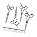 Produktbild Professionelle Hundepflege Schere Set gerade & dünner & 2 gebogene Schere Schere Friseur Haarschnitt Werkzeuge Kit von Ballylelly