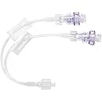 Becton Dickinson (BD) CareFusion IV Administration Extension | Q-Syte | Luer Access | Split-Septum | 6" Macro Bore | Bi-Extension | Spin Nut | 385161/385155 | Pack of 1