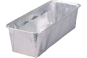 Wertpack Aluformen für Fleischkäse, Leberkäsform, Alu, Silber, 500 g, 189x86x50 mm, 100 Stück