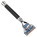 Parker Deluxe Black Fusion Compatible Razor with Long Textured Handle RS.11412.00