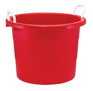 plastic toy bin with rope handles
