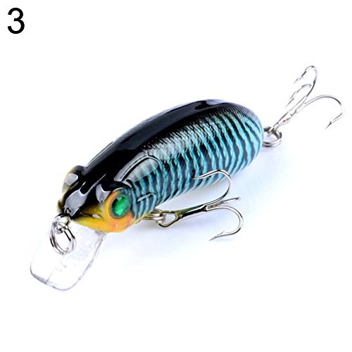 Preisvergleich Produktbild jiyoujianzhuangshigongchengyouxiangongsi Kunstköder mit Bionischen 3D-Augen, scharfe Haken, Wobbler Minnow Angelköder - 3#