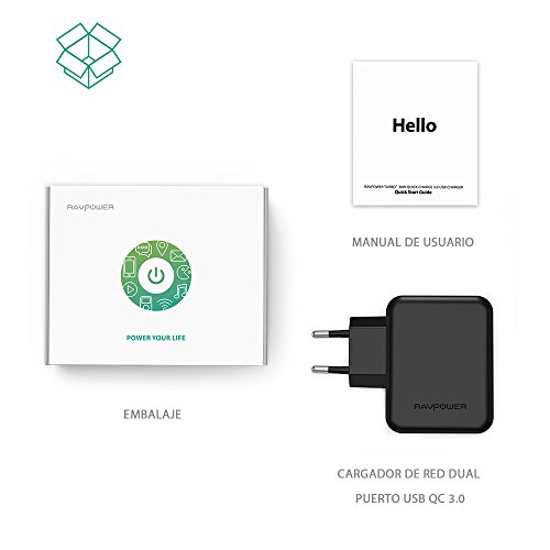 Qualcomm Certificado QC3 0 Cargador de Red RAVPower 30W Cargador Pared Quick Charge 3 0 Doble Puerto USB Tecnolog a iSmart y Protecci n de Seguridad Para Samsung S8 Plus S8 S7 Edge S6 iPhone 8 Plus 8 7 6S BQ Aquaris X X Pro HTC 10 One A9 LG G6 Xiaomi Mi 5 Mi 5s Nexus 5 5X 6 iPad 4 3 Mini y M s-Negro reviews Qualcomm Certificado QC3 0 Cargador de Red RAVPower 30W Cargador Pared Quick Charge 3 0 Doble Puerto USB Tecnolog a iSmart y Protecci n de Seguridad Para Samsung S8 Plus S8 S7 Edge S6 iPhone 8 Plus 8 7 6S BQ Aquaris X X Pro HTC 10 One A9 LG G6 Xiaomi Mi 5 Mi 5s Nexus 5 5X 6 iPad 4 3 Mini y M s-Negro