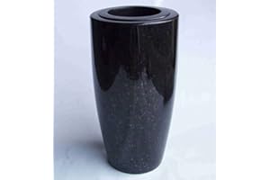Designgrab SS1 Elegance Vase funéraire en granit Noir Taille XL