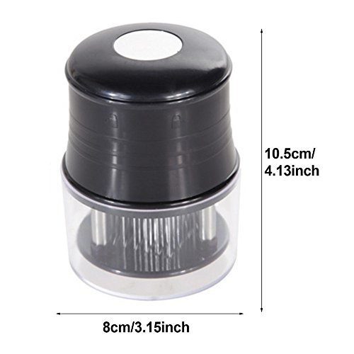 Qiorange Fleischzartmacher Fleischstecher Steaker Grill Marinieren Edelstahl 56 Klingen schwarz - 5